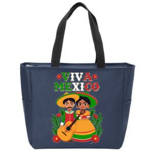 Viva Mexico Celebrate Mexican Independence Day Zip Tote Bag