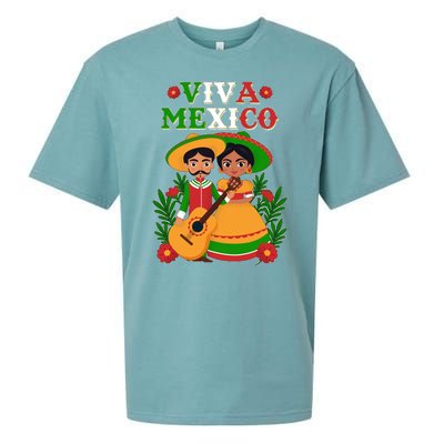 Viva Mexico Celebrate Mexican Independence Day Sueded Cloud Jersey T-Shirt