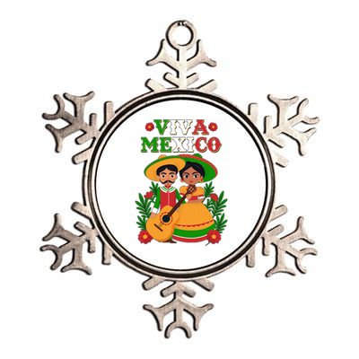 Viva Mexico Celebrate Mexican Independence Day Metallic Star Ornament