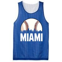 Vintage Miami Cityscape Retro Dad Baseball Lover Meaningful Gift Mesh Reversible Basketball Jersey Tank