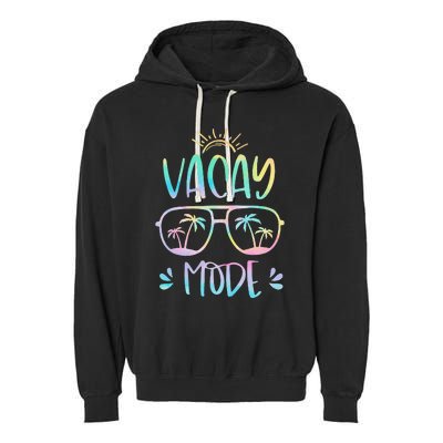 Vacay Mode Cute Vacation Summer Cruise Getaway Holiday Garment-Dyed Fleece Hoodie