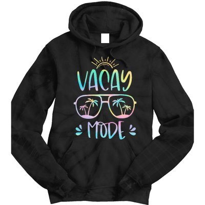 Vacay Mode Cute Vacation Summer Cruise Getaway Holiday Tie Dye Hoodie