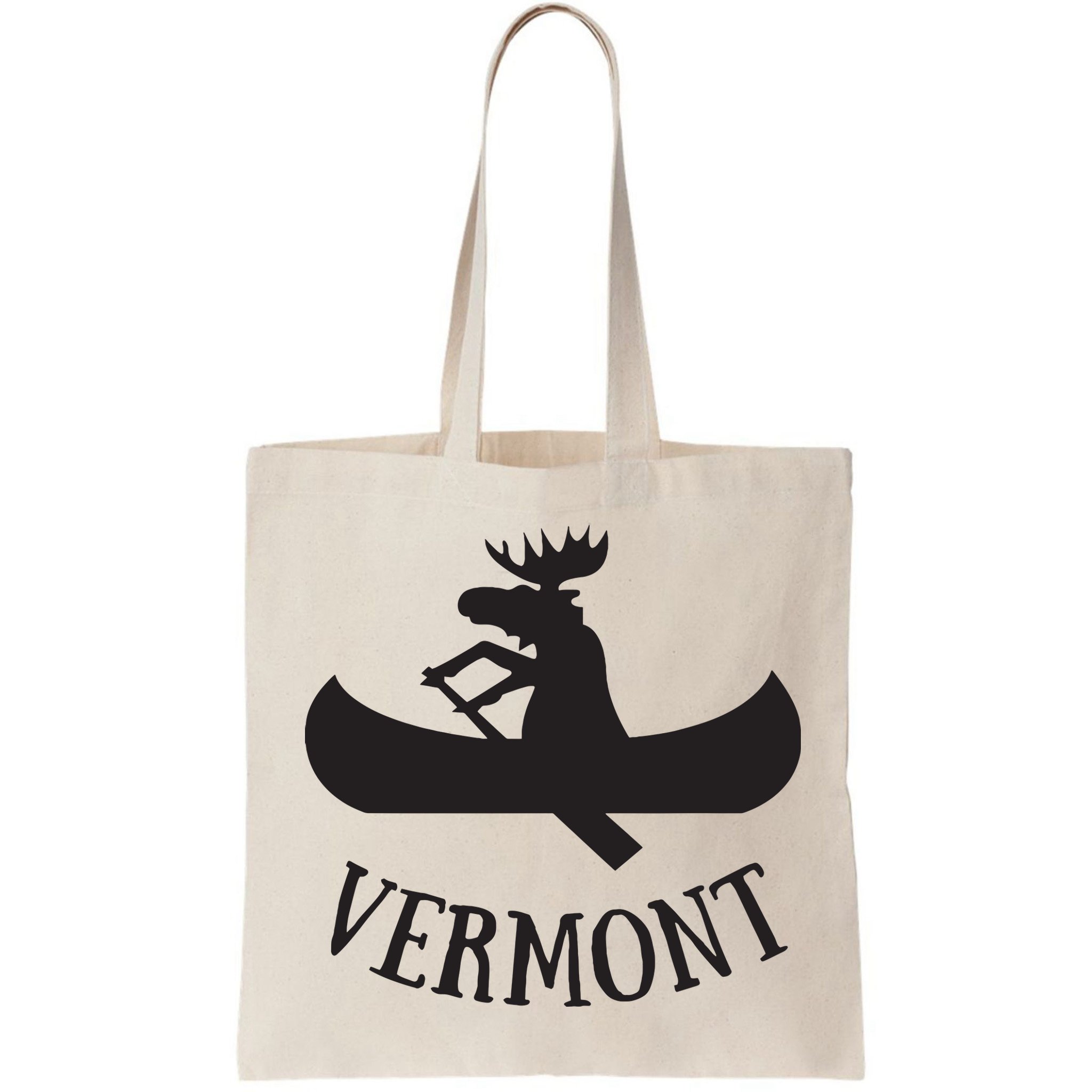 Vermont Moose Canoe Vacation T Bag