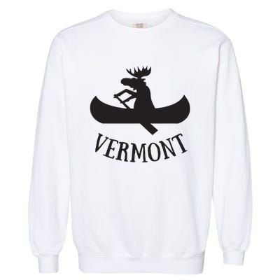 Vermont Moose Canoe Vacation T Garment-Dyed Sweatshirt