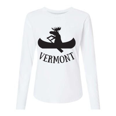 Vermont Moose Canoe Vacation T Womens Cotton Relaxed Long Sleeve T-Shirt