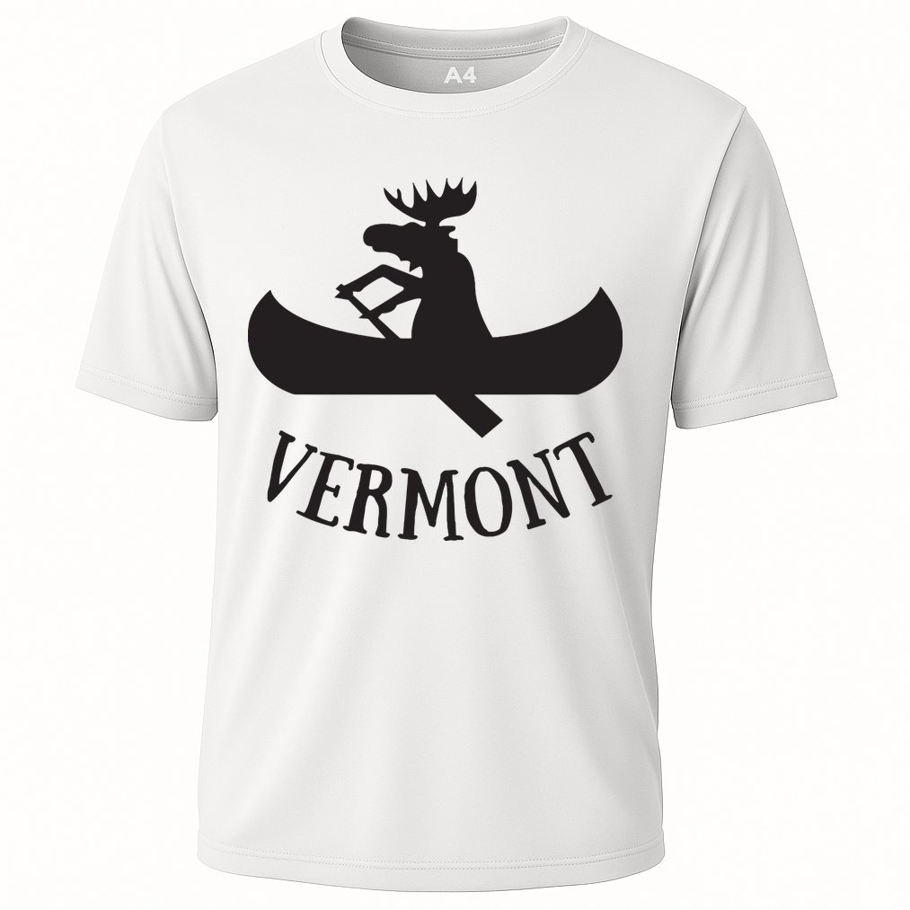 Vermont Moose Canoe Vacation T Cooling Performance Crew T-Shirt