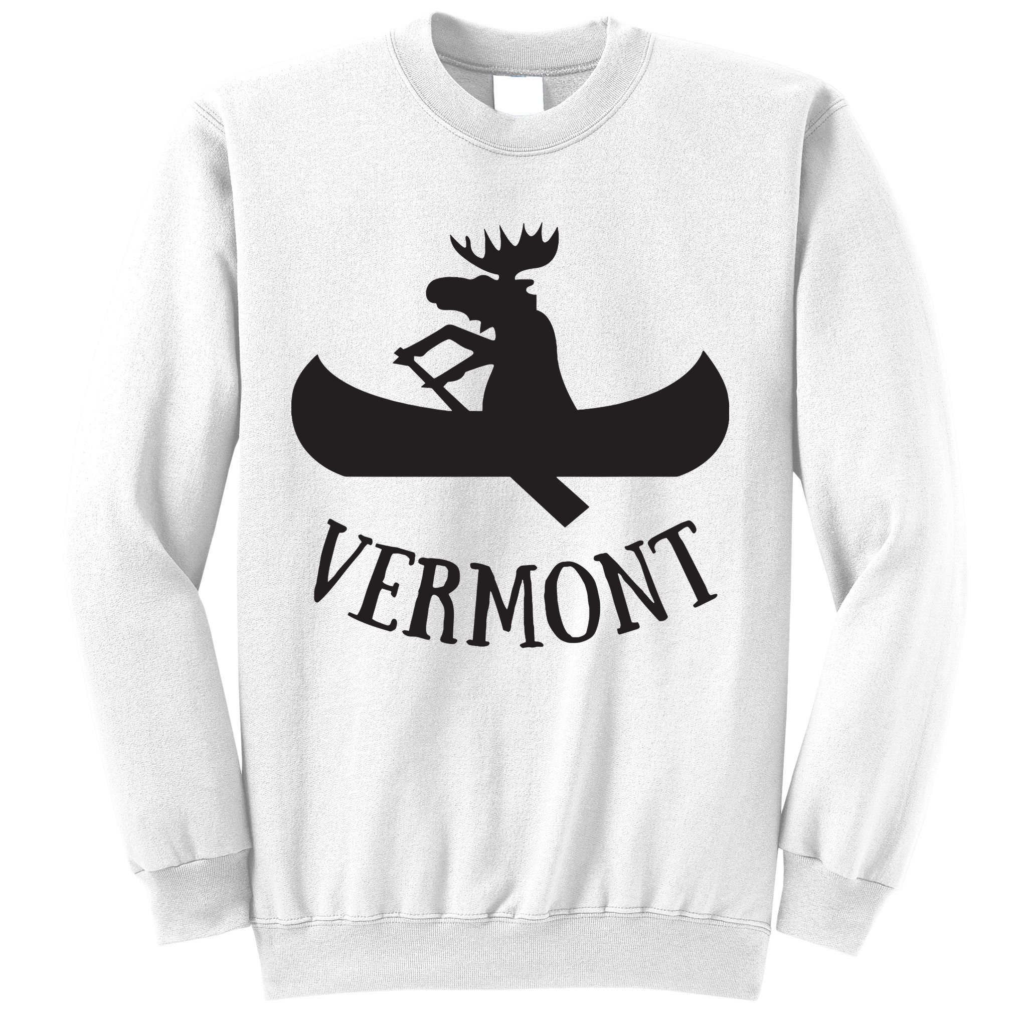 Vermont Moose Canoe Vacation T Sweatshirt