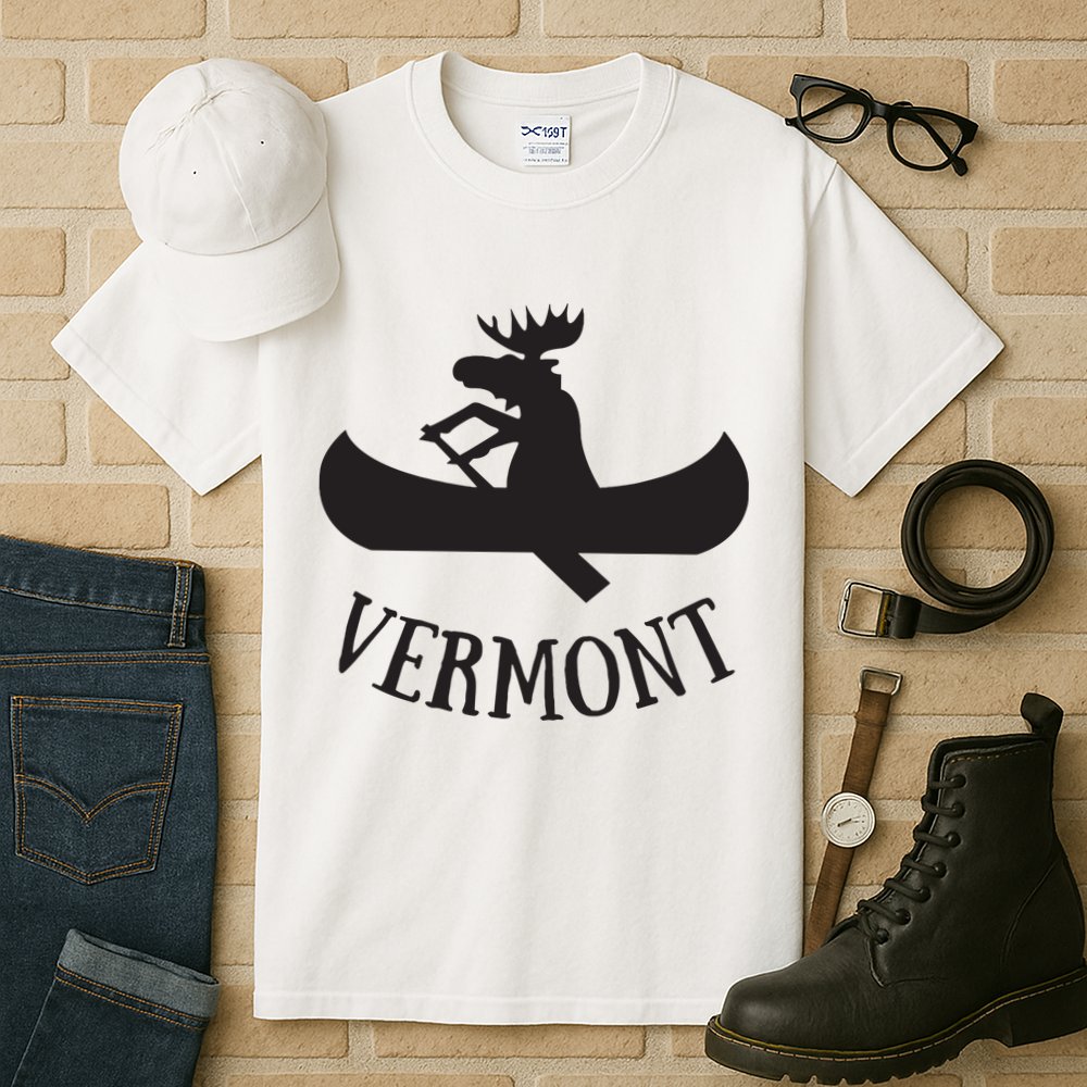 Vermont Moose Canoe Vacation T Tall T-Shirt