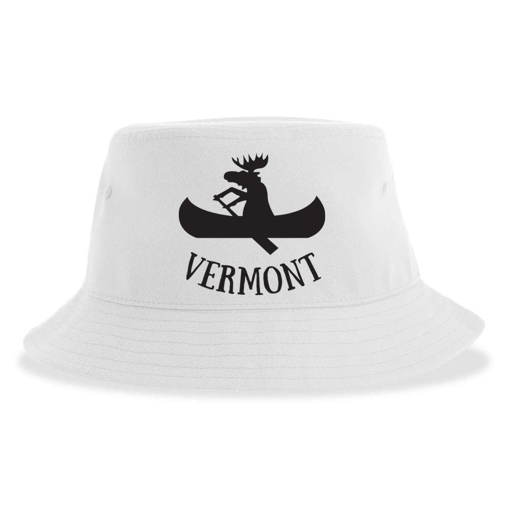 Vermont Moose Canoe Vacation T Sustainable Bucket Hat