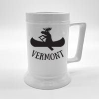 Vermont Moose Canoe Vacation T Beer Stein