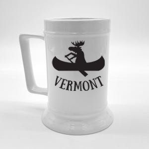 Vermont Moose Canoe Vacation T Beer Stein