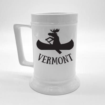 Vermont Moose Canoe Vacation T Beer Stein