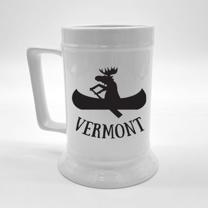 Vermont Moose Canoe Vacation T Beer Stein