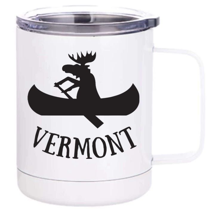 Vermont Moose Canoe Vacation T 12 oz Stainless Steel Tumbler Cup