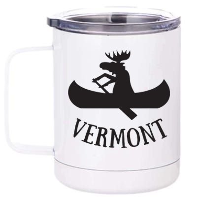 Vermont Moose Canoe Vacation T 12 oz Stainless Steel Tumbler Cup