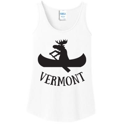 Vermont Moose Canoe Vacation T Ladies Essential Tank