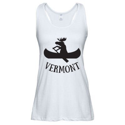 Vermont Moose Canoe Vacation T Ladies Essential Flowy Tank