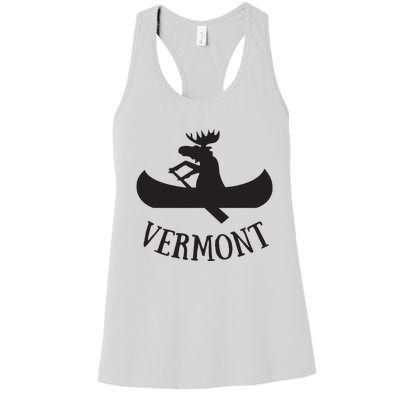 Vermont Moose Canoe Vacation T Women's Racerback Tank