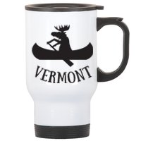 Vermont Moose Canoe Vacation T Stainless Steel Travel Mug