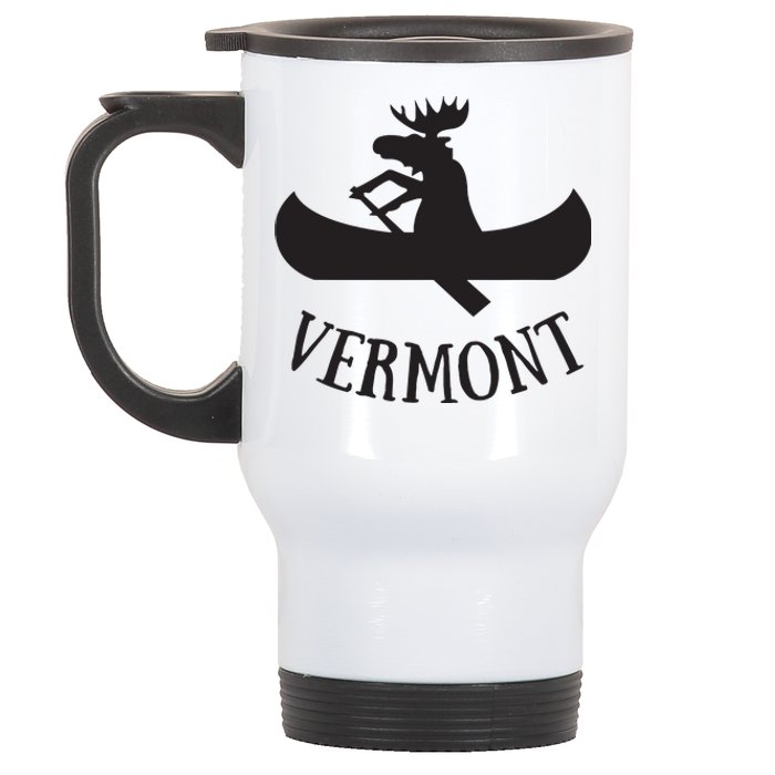 Vermont Moose Canoe Vacation T Stainless Steel Travel Mug