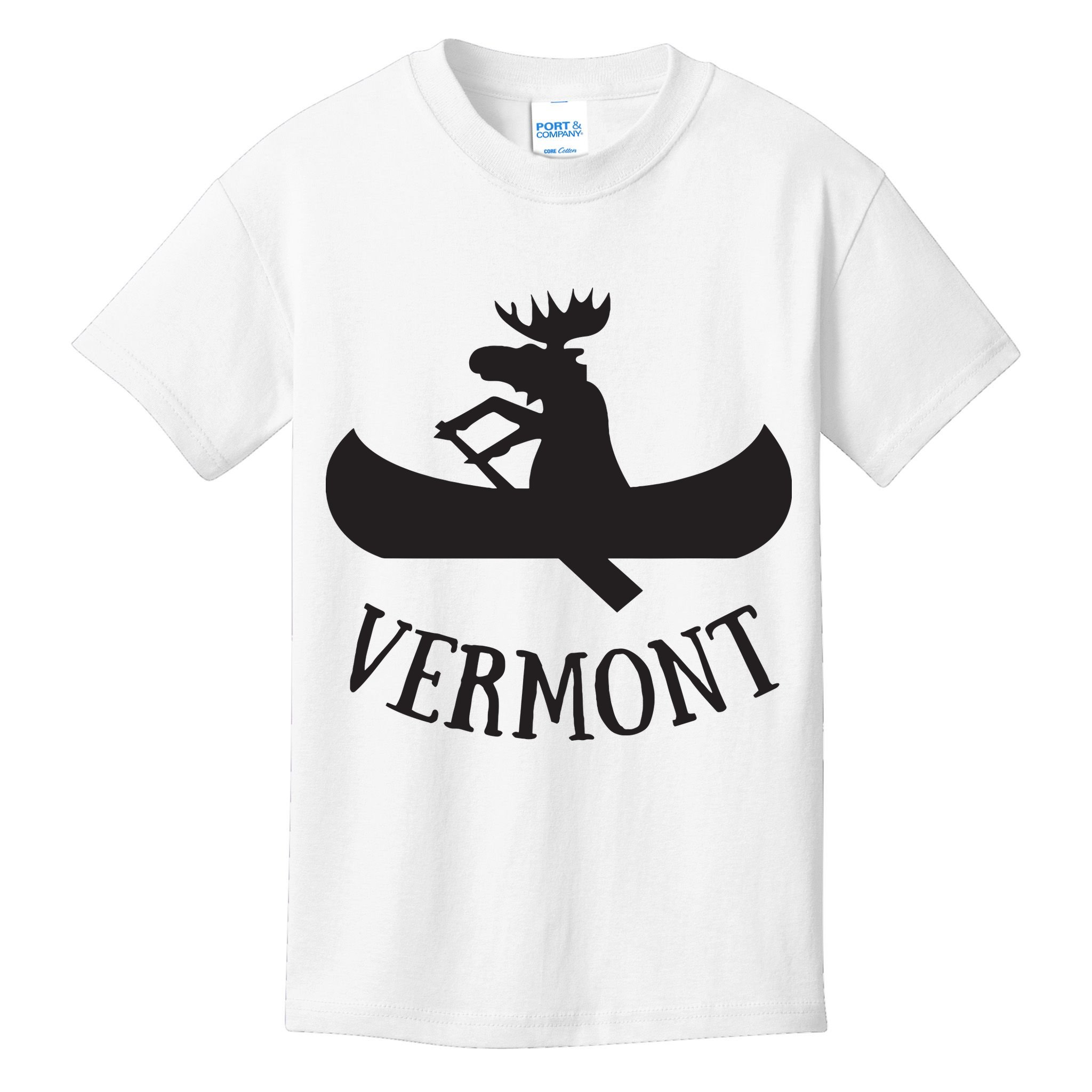 Vermont Moose Canoe Vacation T Kids T-Shirt
