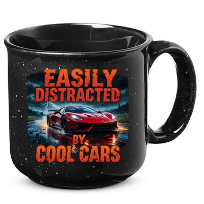 Vintage Muscle Car Easily Distracted By Cool Cars  Gift 15oz Campfire Ceramic Mug