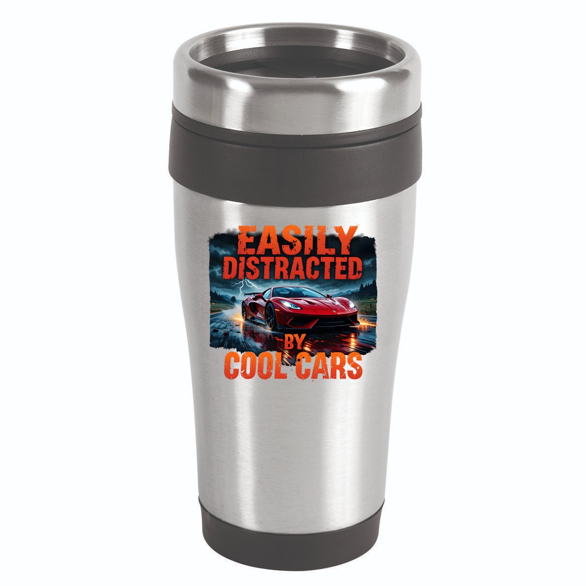 Vintage Muscle Car Easily Distracted By Cool Cars  Gift 16oz Travel Tumbler