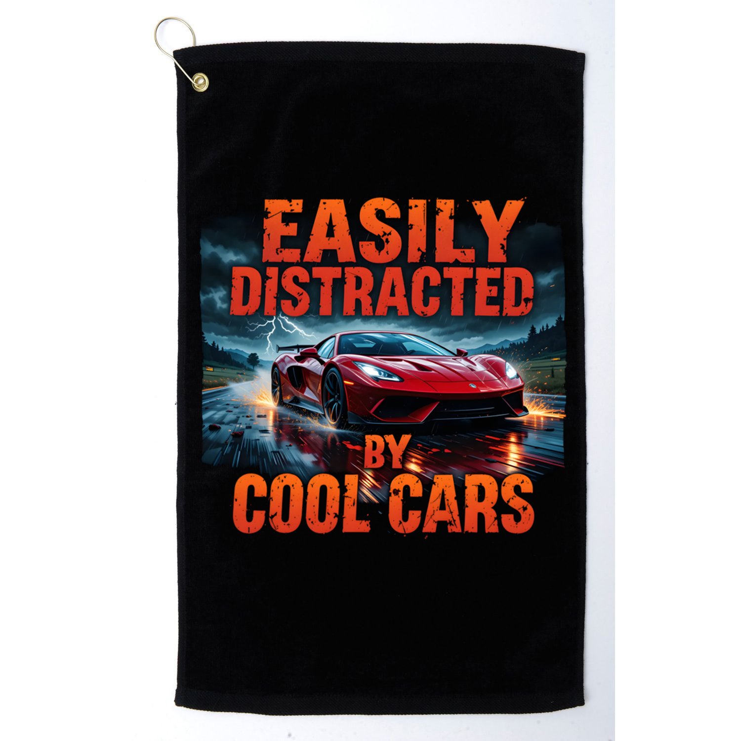 Vintage Muscle Car Easily Distracted By Cool Cars  Gift Golf Towel