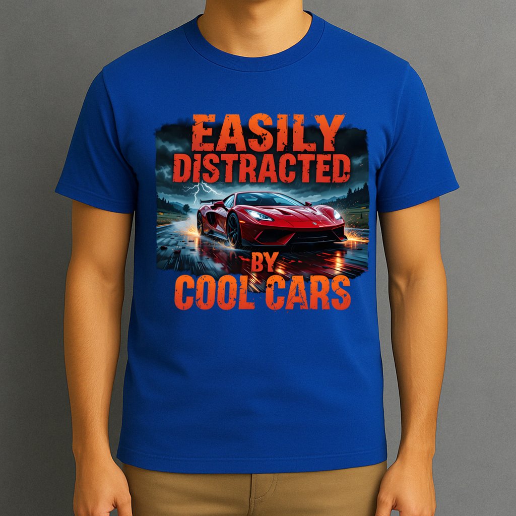 Vintage Muscle Car Easily Distracted By Cool Cars  Gift T-Shirt