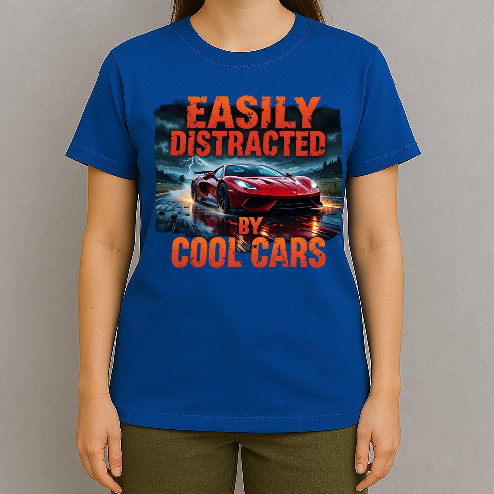 Vintage Muscle Car Easily Distracted By Cool Cars  Gift T-Shirt