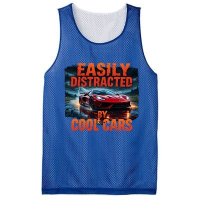 Vintage Muscle Car Easily Distracted By Cool Cars  Gift Mesh Reversible Basketball Jersey Tank