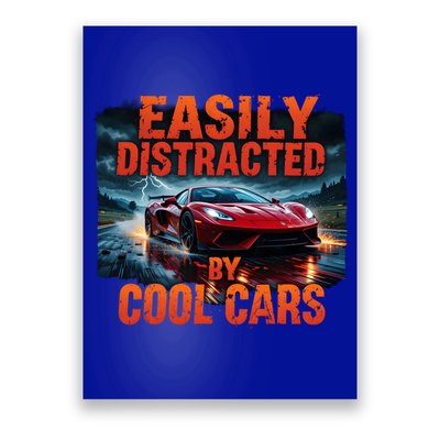 Vintage Muscle Car Easily Distracted By Cool Cars  Gift Poster