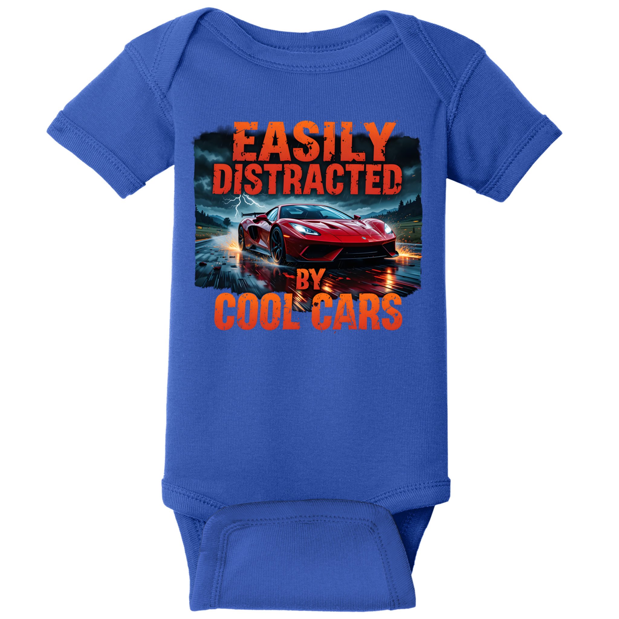 Vintage Muscle Car Easily Distracted By Cool Cars  Gift Baby Bodysuit