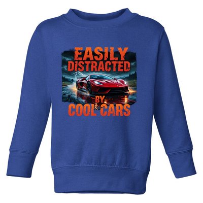 Vintage Muscle Car Easily Distracted By Cool Cars  Gift Toddler Sweatshirt