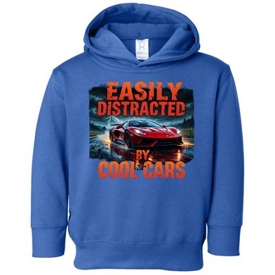 Vintage Muscle Car Easily Distracted By Cool Cars  Gift Toddler Hoodie
