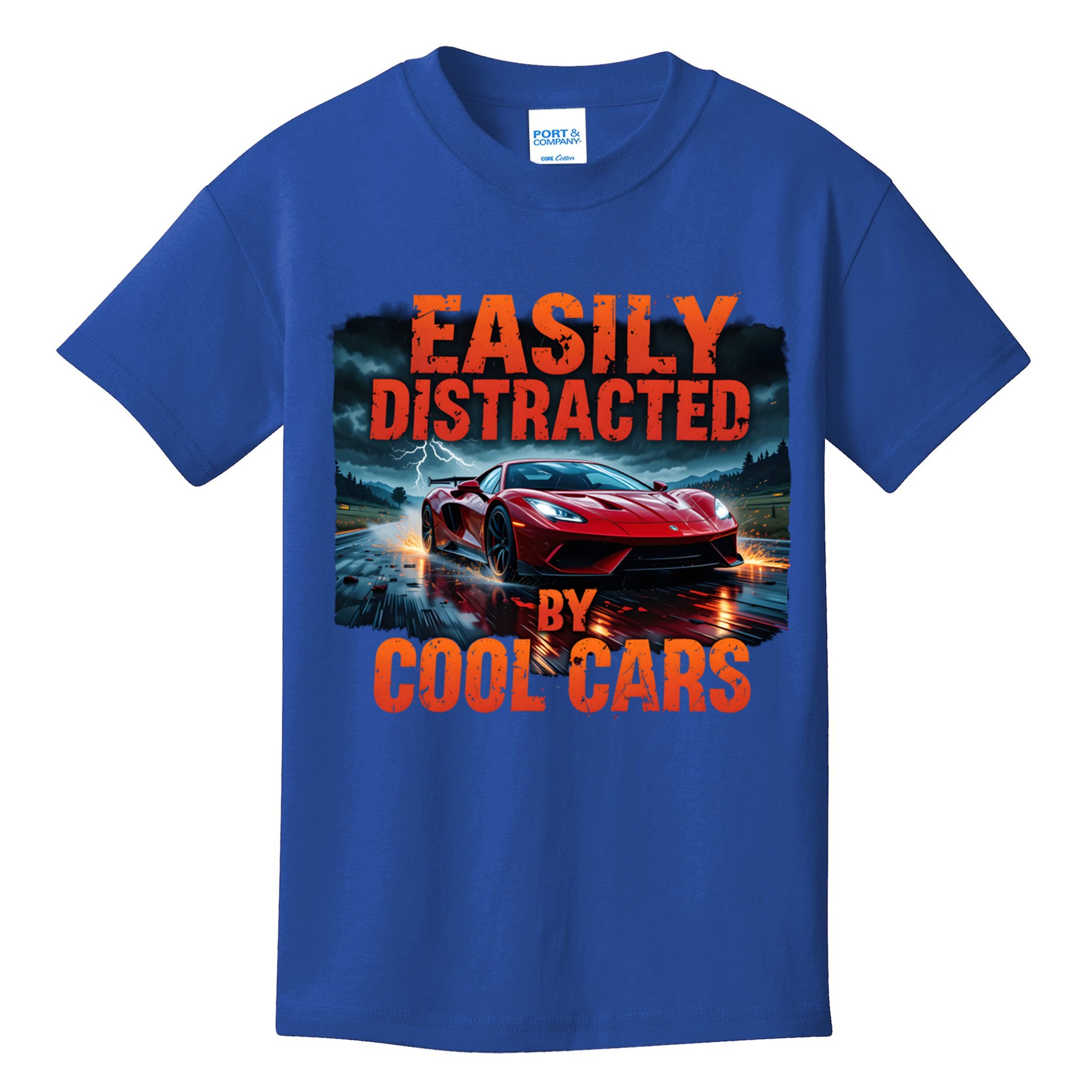 Vintage Muscle Car Easily Distracted By Cool Cars  Gift Kids T-Shirt
