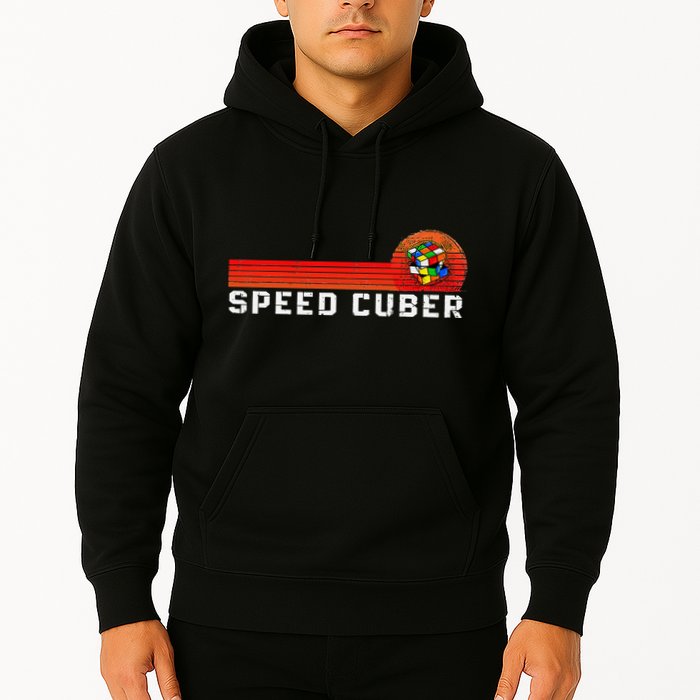 Vintage Math Cuber Heartbeat Speed Cubing Puzzle Lover Cube Hoodie