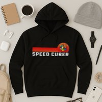 Vintage Math Cuber Heartbeat Speed Cubing Puzzle Lover Cube Hoodie