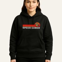 Vintage Math Cuber Heartbeat Speed Cubing Puzzle Lover Cube Hoodie