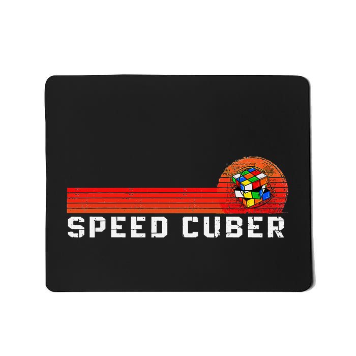 Vintage Math Cuber Heartbeat Speed Cubing Puzzle Lover Cube Mousepad