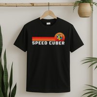 Vintage Math Cuber Heartbeat Speed Cubing Puzzle Lover Cube T-Shirt