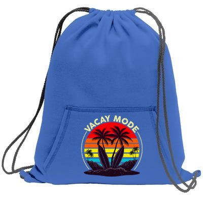 Vacay Mode Coconut Palm Trees Retro Surfing Summer Vibes Great Gift Sweatshirt Cinch Pack Bag