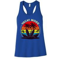 Vacay Mode Coconut Palm Trees Retro Surfing Summer Vibes Great Gift Women's Racerback Tank