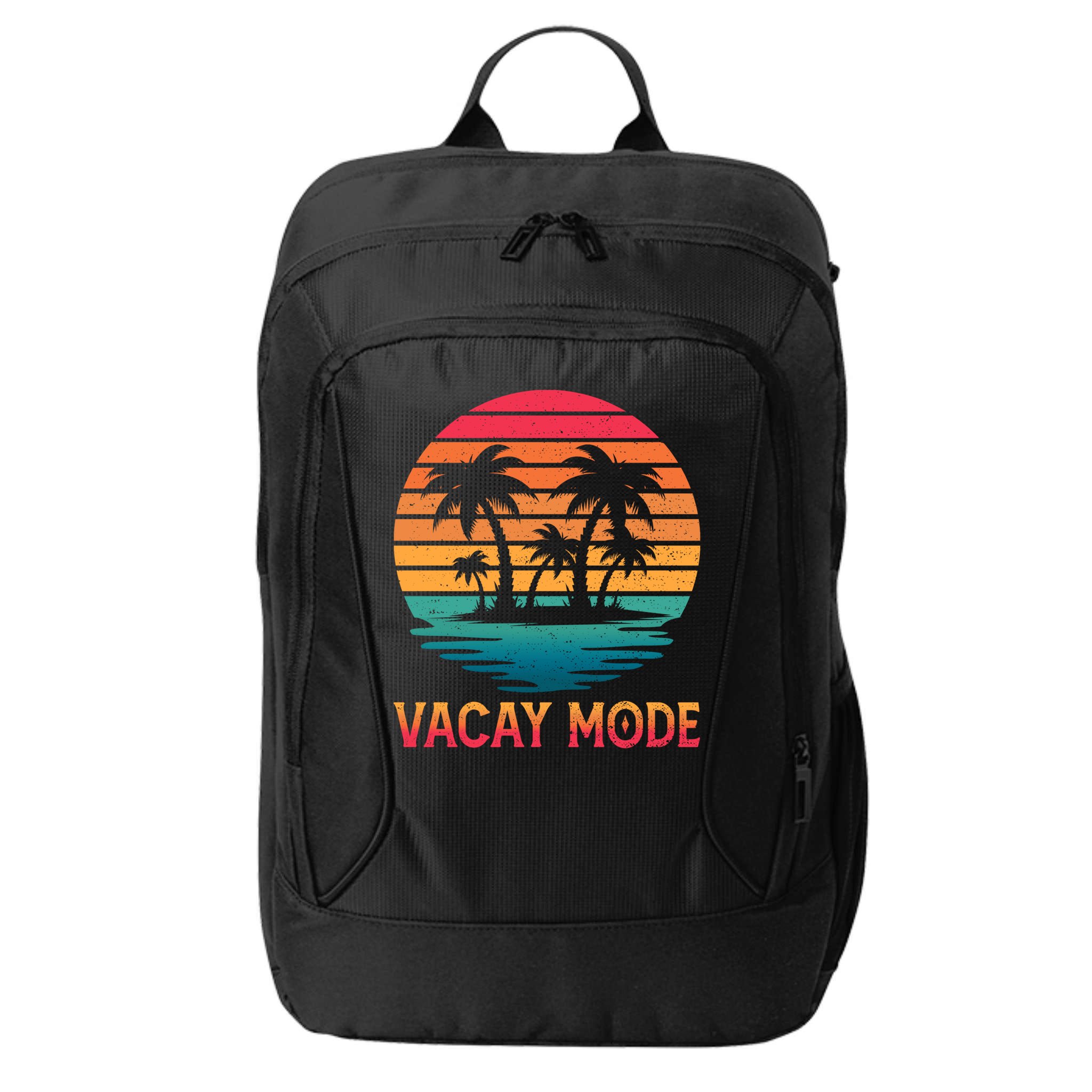 Vacay Mode Coconut Palm Trees Retro Tropical Summer Vibes Cute Gift City Backpack