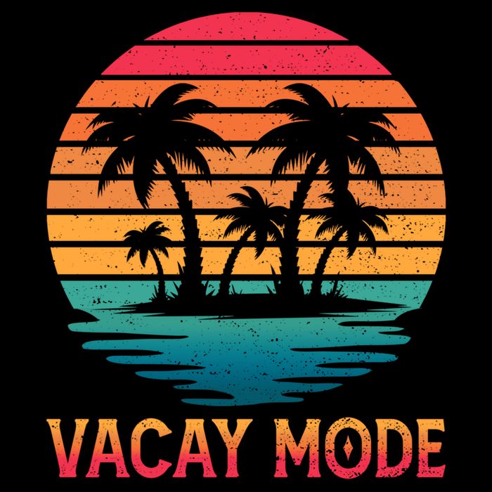 Vacay Mode Coconut Palm Trees Retro Tropical Summer Vibes Cute Gift Bucket Hat