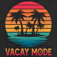 Vacay Mode Coconut Palm Trees Retro Tropical Summer Vibes Cute Gift Golf Towel