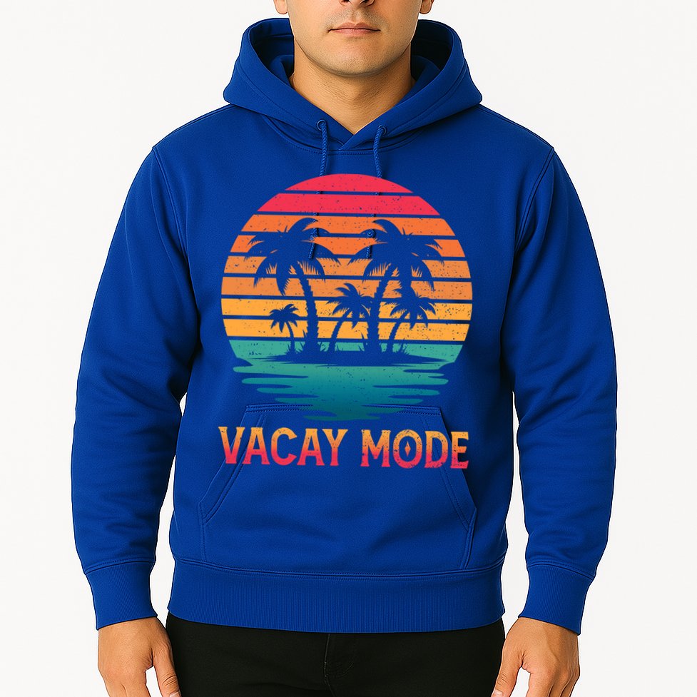 Vacay Mode Coconut Palm Trees Retro Tropical Summer Vibes Cute Gift Hoodie