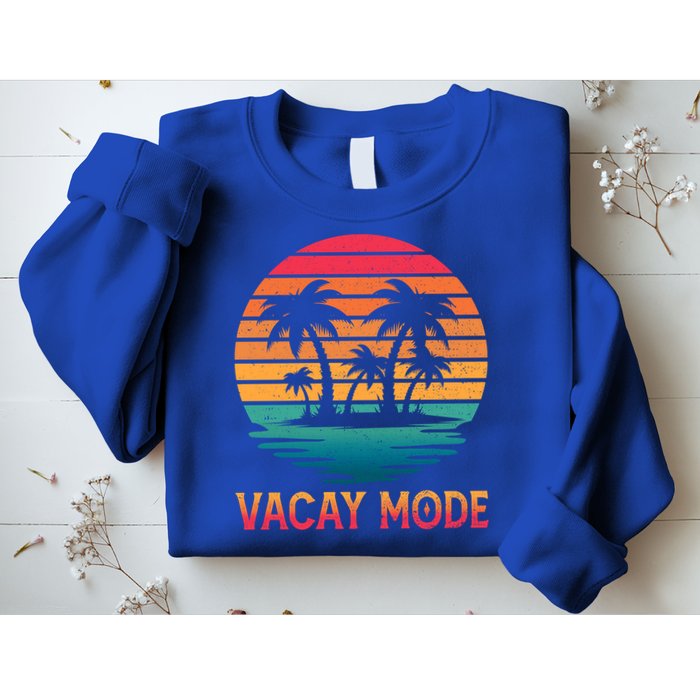 Vacay Mode Coconut Palm Trees Retro Tropical Summer Vibes Cute Gift Sweatshirt