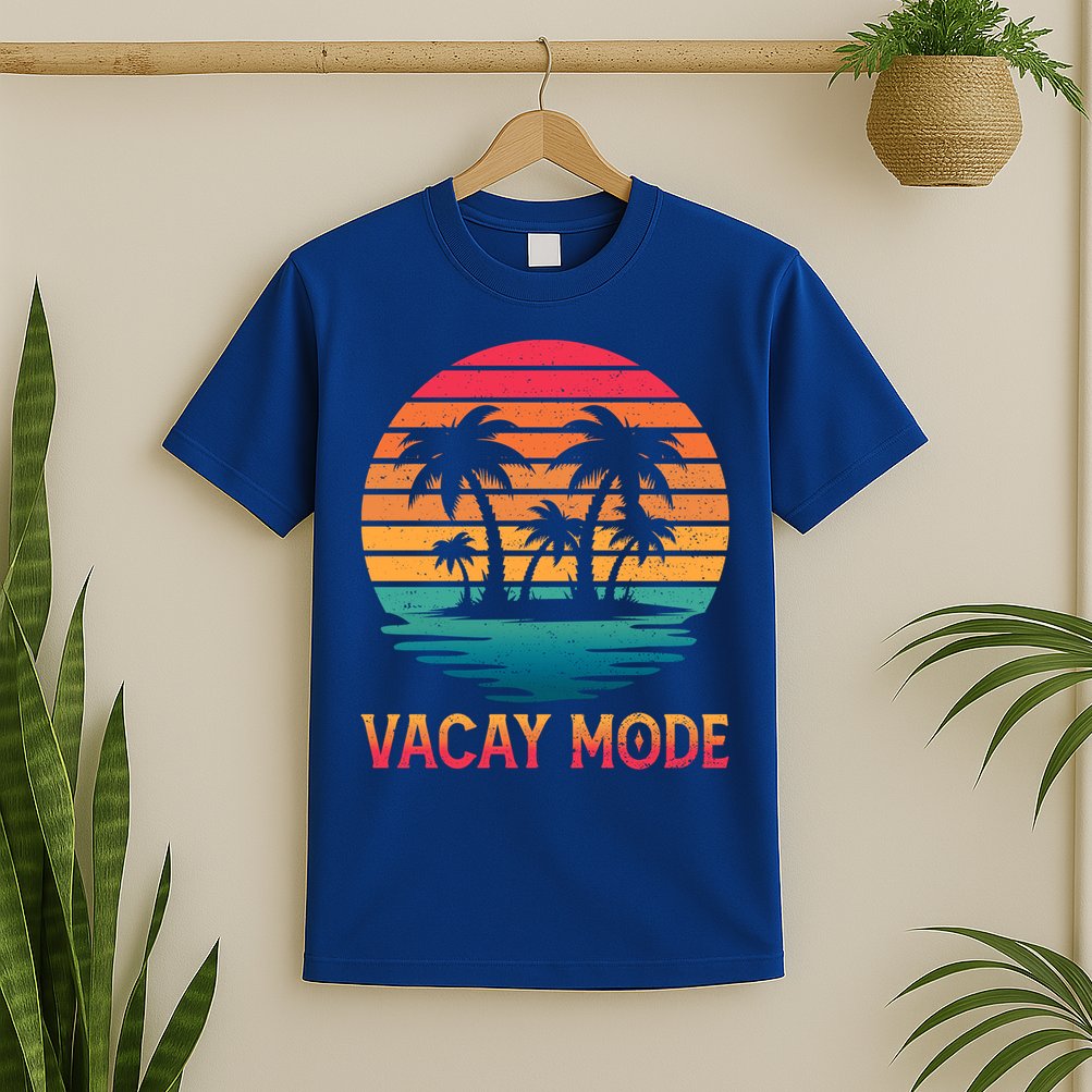 Vacay Mode Coconut Palm Trees Retro Tropical Summer Vibes Cute Gift T-Shirt