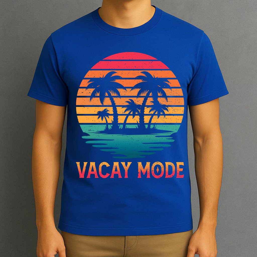Vacay Mode Coconut Palm Trees Retro Tropical Summer Vibes Cute Gift T-Shirt